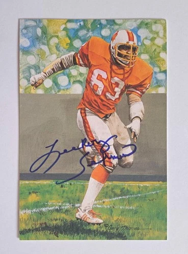 1995 Goal Line Art LEE RAY SELMON Signed 4x6 HOF Card /5000 Auto Beckett Tampa