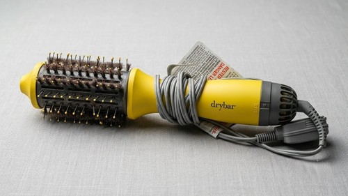 Drybar Blow Dryer Brush Electric Hair Styling Tool Yellow/Gray Plastic