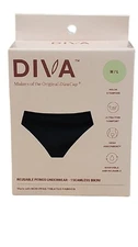 DivaCup Reusable Period Underwear - Black, M/L