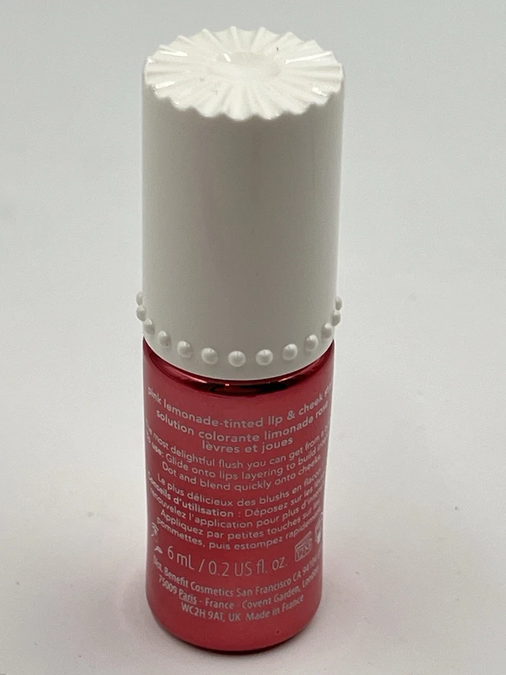 NUEVO Benefit Play Tinte Rosa Limonada - Mancha de labios y mejillas tintadas de larga duración .2 OZ Foto 3 de 4