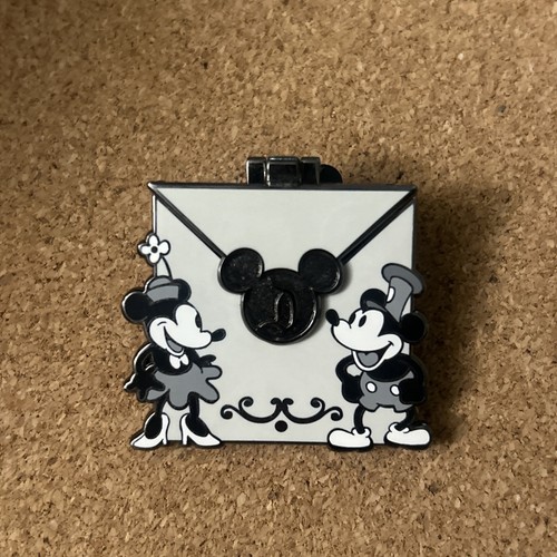 LE Disney Pin Mickey Minnie Movie Milestones Steamboat Willie letter Envelope