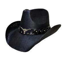 Western Cowboy Hat Features Wide Brim for Sun Protection Belt Buckle, Stylish...