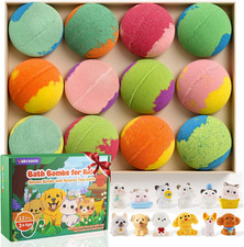 Bath Bombs for Kids with Surprise Toys Inside, 12 Pcs Kids Bath Bombs with Cat D