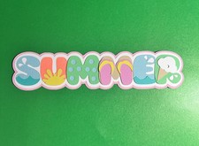 Summer Vacation Flip Flops Die Cut Title. Multi-layered. Hand-crafted.