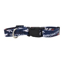 DENVER BRONCOS DOG COLLAR ADJUSTABLE NYLON LOGO CHOOSE SIZE