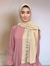 Long Headscarf Women Hijab Muslim Turban Shawl Wrap Scarves Sequins Scarf Stoles