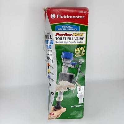 Fluidmaster PerforMAX Toilet Fill Valve 400H-002 Universal Float Repair Kit