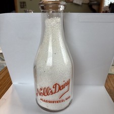 Noll’s One Quart Dairy Bottle, Marshfield, Wi