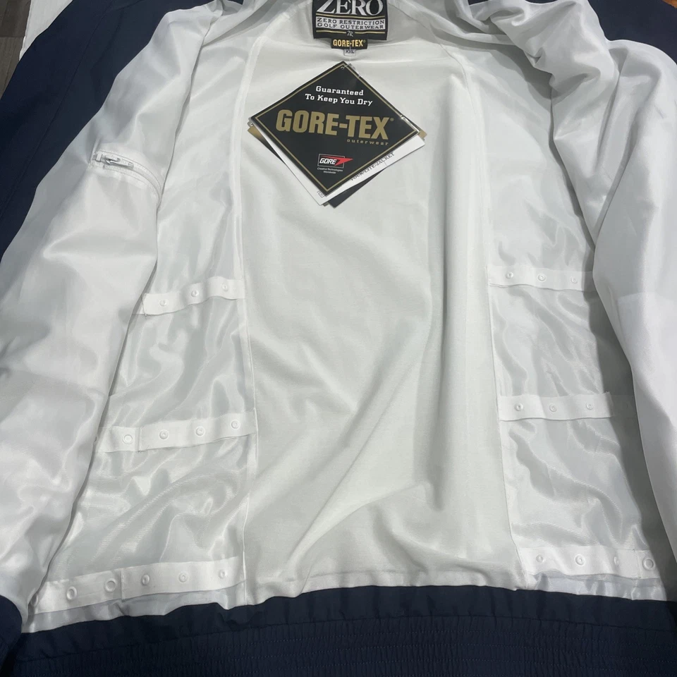 Zero Restriction Jacket Mens 2XL Navy Blue Gore-Tex Waterproof Golf USA Made - Image 4 of 4
