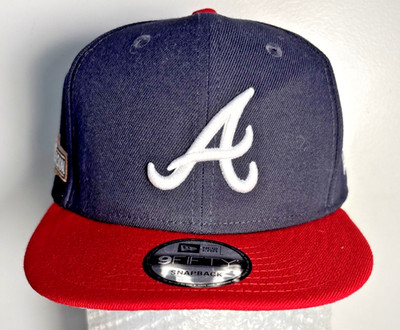 MLB Atlanta Braves Hat 9FIFTY Postseason 2024 New Era Cap Navy Red NWT Snap Nice