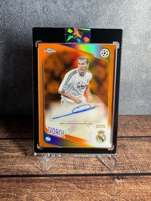 Topps Chrome UCC 2025-26 ZINEDINE ZIDANE Auto /25 True Orange Real Madrid