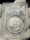 2021-S $1 Morgan Dollar 100th Anniversary PCGS MS70 Silver Coin - First Strike