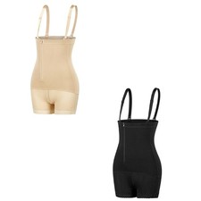 Women Side Zipper Full Body Shaper Belly Control Open Chest Slimming Shapewear