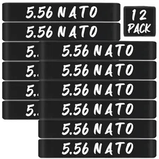 12Pack 5.56 NATO Magazine Marking Bands 5.56 Magazine Caliber Identification..