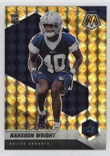 2021 Panini Mosaic Rookies Reactive Yellow Mosaic Prizm Nahshon Wright #349 u8h