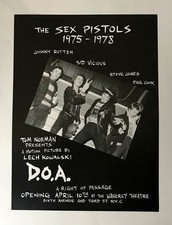 Sex Pistols D.O.A. Movie NYC Premier (J Holmstrom Punk Magazine) 1981 Punk Flyer