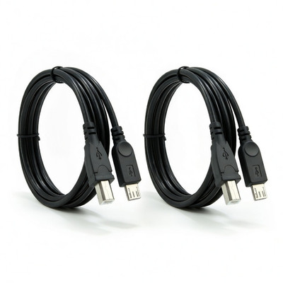 2er Pack Micro USB Stecker auf USB B Drucker Kabel Handy Midi Keyboard Scanner
