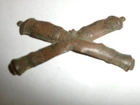 ANTIQUE- CIVIL WAR-CROSS CANONS- PIN?- BRASS-