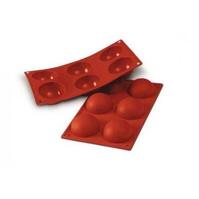 SILIKOMART HALBKUGELFORM 6 Hohlraum 6cm Classic Terrakotta Silikon 20.003.00.0