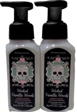 2 Bath  Body Works Wicked Vanilla Woods Halloween Gentle Foaming Hand Soap
