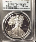2020-W Proof American Silver Eagle $1 - PCGS PR69DCAM - v75 Privy - First Strike