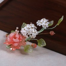 Liuli Tassel Hair Clip Chinese Style Hanfu Vintage Hair Accessory 1pc