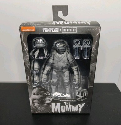 NECA Teenage Mutant Ninja Turtles X Monsters Michelangelo As The Mummy NEW