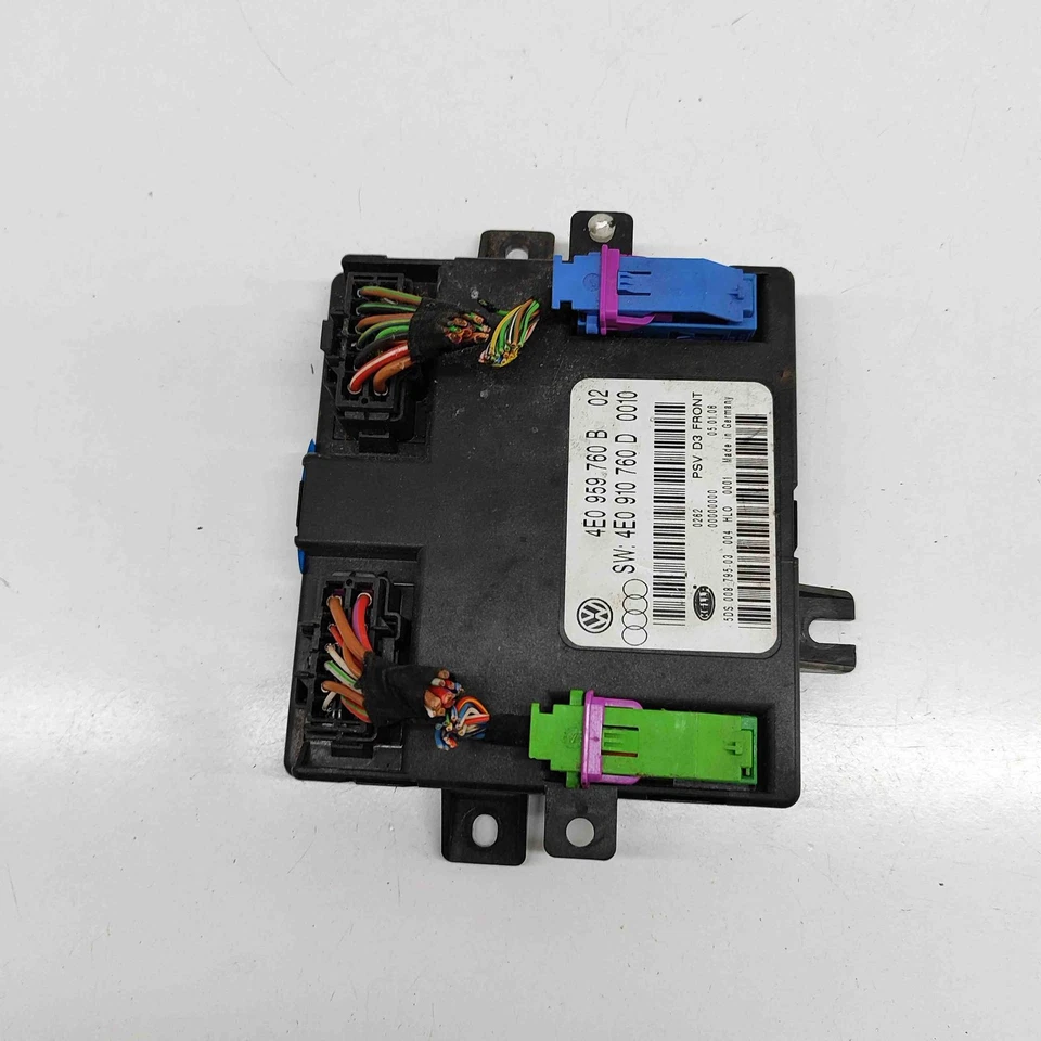 Centralina sedile anteriore sinistro AUDI A8 D3 4E2, 4E8 4E0910760D 4.2 Diesel 30272349 - Immagine 3 di 4