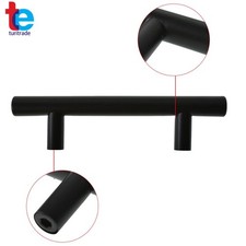 30 x 5" 76mm Black Stainless Steel T Bar hollow furniture handles Kitchen Drawer