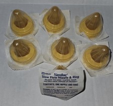 7 Packs of Similac Slow Flow Nipples and Rings NEW