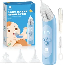 Nasal Aspirator for Baby, Electric Baby Nose Suction with 5 Adjustable Levels Su