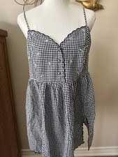 Vintage Victoria  s Secret Country Gingham Daisy Embroidered Babydoll Dress M