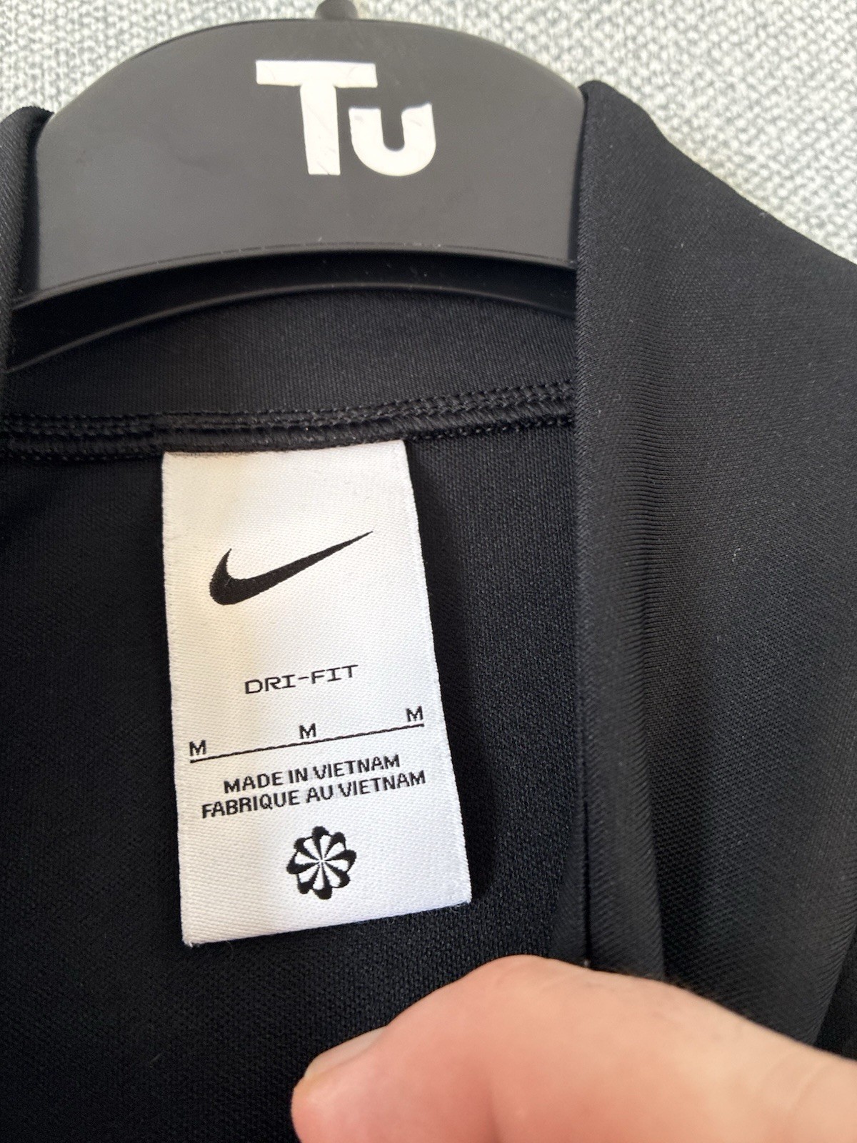 Nike Mens Black Dri-FIT 1/4 Zip Long Sleeve Training Drill Top Size Medium image 3