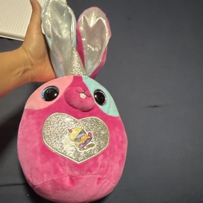 ZURU Rainbocorns Medium Rabbit Plush Pink Blue Silver Glitter Stuffed Animal