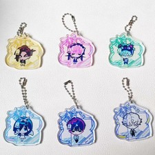 6Pcs Anime Acrylic Keychain Set - Kawaii Character Bag Charm Pendant Collectible
