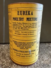 ANTIQUE EUREKA POULTRY MIXTURE VET ADV CAN CHICKEN EAST ST. LOUIS ILL FOOD MNFR