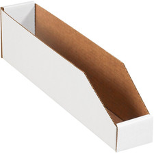 Storage Bins Medium 3"L X 18"W X 4 1/2"H 25-Pack - Corrugated Cardboard Box for