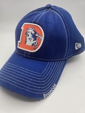 Denver Broncos New Era 39Thirty Fitted Baseball Hat Size M/L Vintage Logo NFL