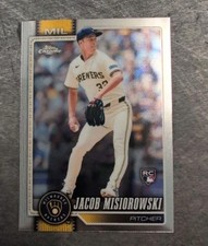 2026 Topps Chrome Jacob Misiorowski RC #196 Rookie Card Miz Brewers CY Young? . rookie card picture