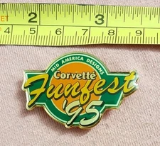 Vintage Mid America Designs Corvette Funfest '95 1995 Souvenir Lapel Pin