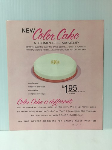 Folleto publicitario vintage de maquillaje de pasteles a color Avon tabla de colores "coleccionable" - Imagen 4 de 4