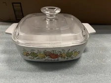 Corning Ware Spice of Life L'Echalote A-1-B 1 Quart Casserole with PYREX Lid
