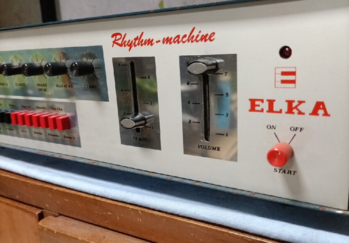ELKA RHYTHM MACHINE vintage Generatore Drum Analogico Italy 1970s - Foto 3 di 6