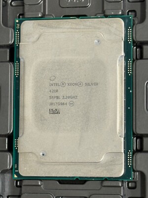 Lot of 8 PCS:Intel Xeon Silver 4210 SRFBL 2.2GHz 10-Core FCLGA3647,CPU ...