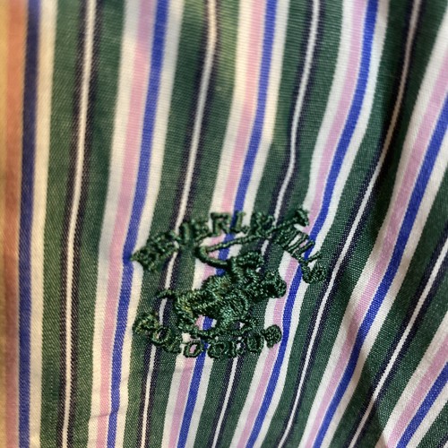 Beverly Hills Polo Club Mens 2XL Striped Button Up Point Collared Embroidered - Picture 2 of 13