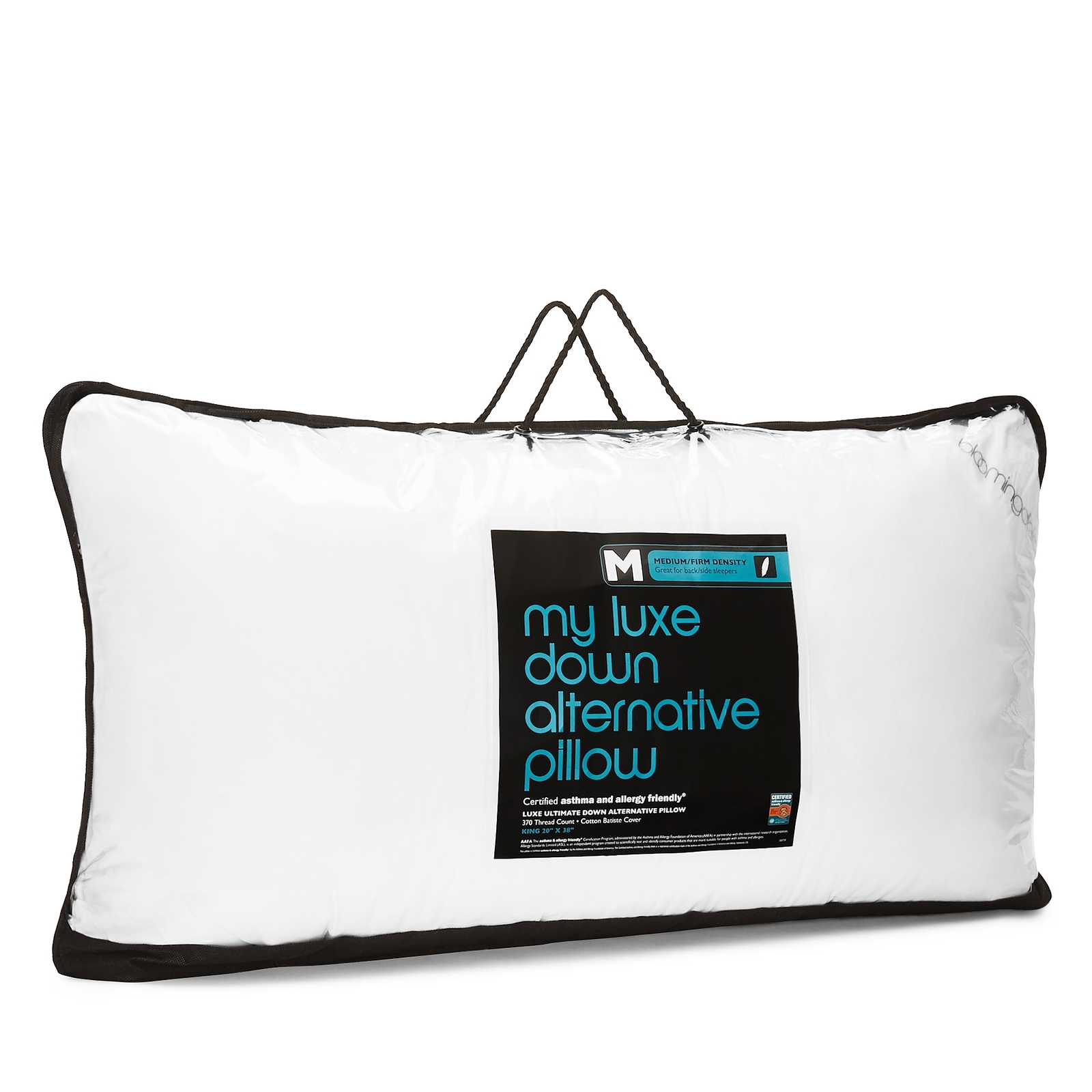 allergy luxe side sleeper pillow