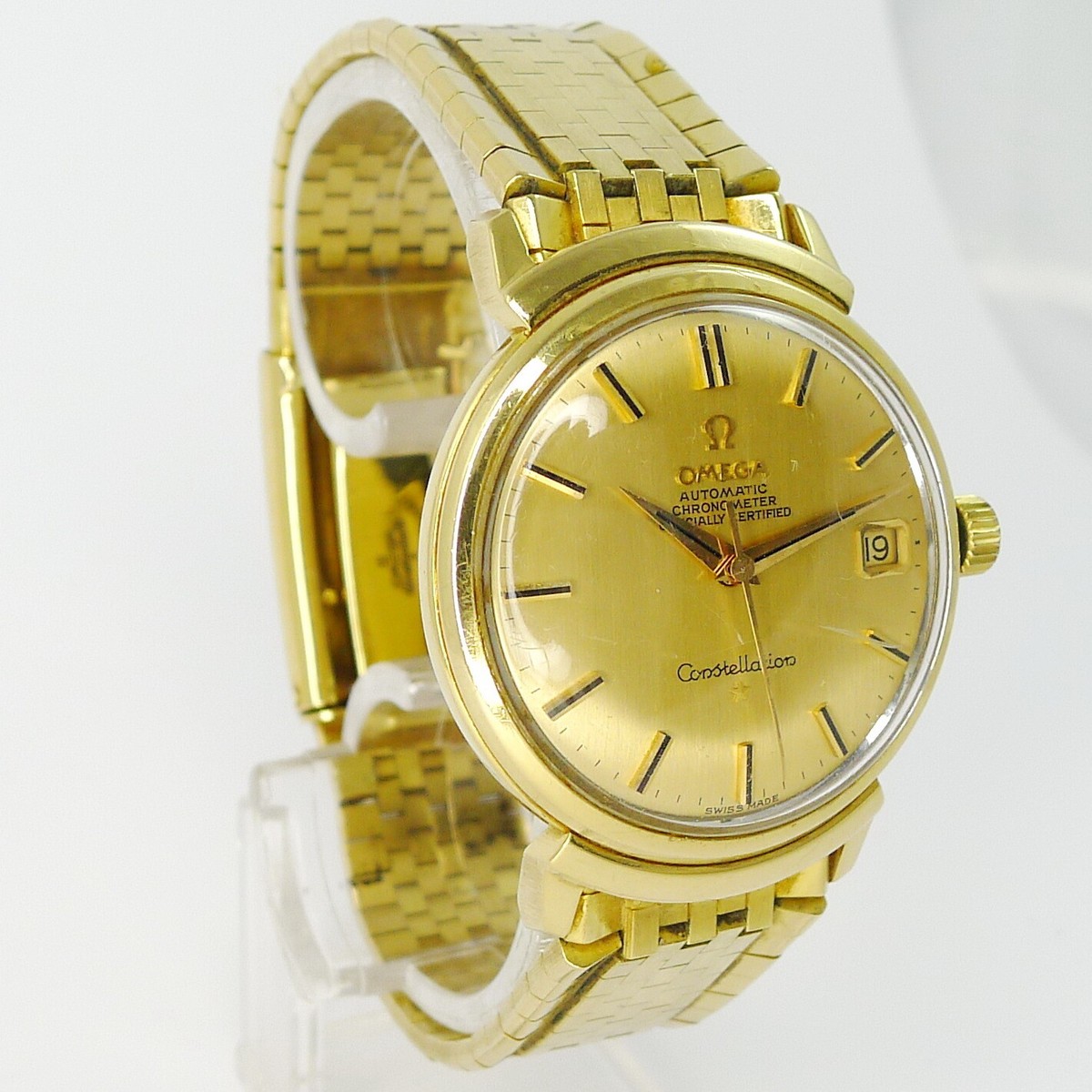 Omega Gelb Gold Uhr Omega Constellation Gelbgold Herrenuhr