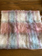 Scarf Mohair Wool The Scotch House Mohair wool throw London pink cream Boho