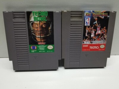 Tecmo Bowl & Tecmo NBA Lot Nintendo Entertainment System NES Authentic