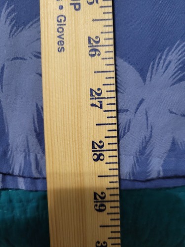 Vintage Batik Bay Hawaiihemd L blau tropisch Viskose Hawaii 90er 45 x 28,5 - Bild 7 von 7